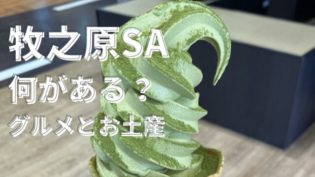 牧之原サービスエリアの深蒸し茶ソフトクリーム