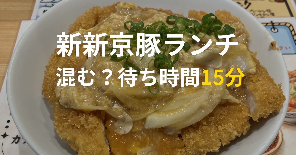 静岡市の新新京豚のカツ丼ランチ。混雑する時間帯に訪問したボリュームのある一品