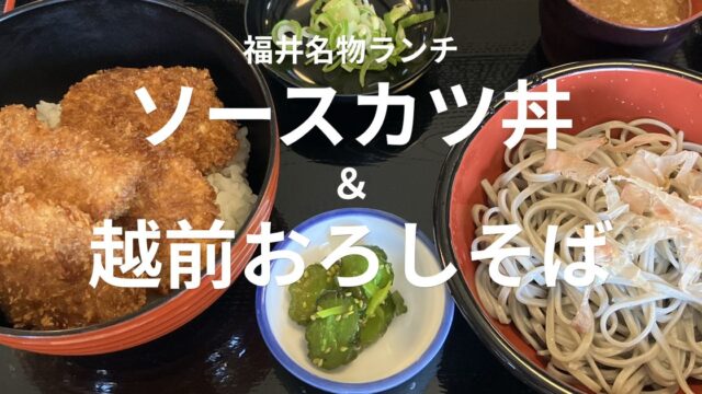 福井県永平寺町の矢の屋で食べたソースカツ丼と越前おろしそば