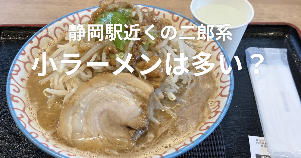 アブラカタブラの小豚ラーメン 野菜マシを静岡駅近くの駿河屋フードコートで実食