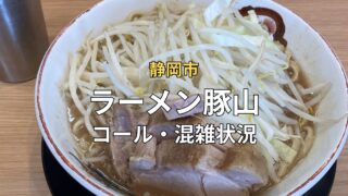 静岡市のラーメン豚山で注文した小ラーメン