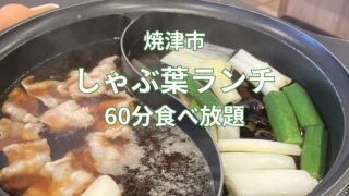 焼津市のしゃぶ葉ランチで注文した60分食べ放題の鍋