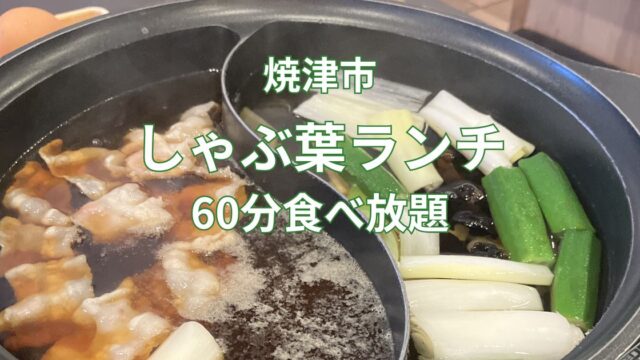焼津市のしゃぶ葉ランチで注文した60分食べ放題の鍋