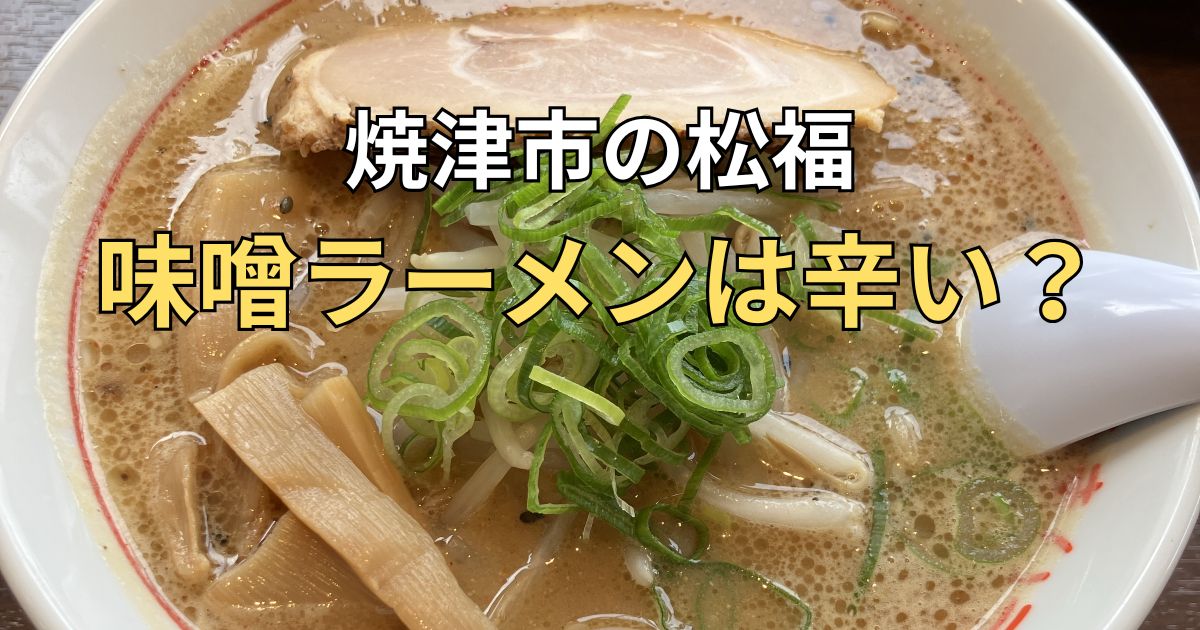 焼津市の松福焼津店で注文した味噌ラーメンのハーフサイズ